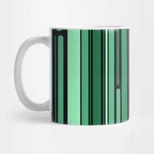 Green Line abstract geometric pattern Mug